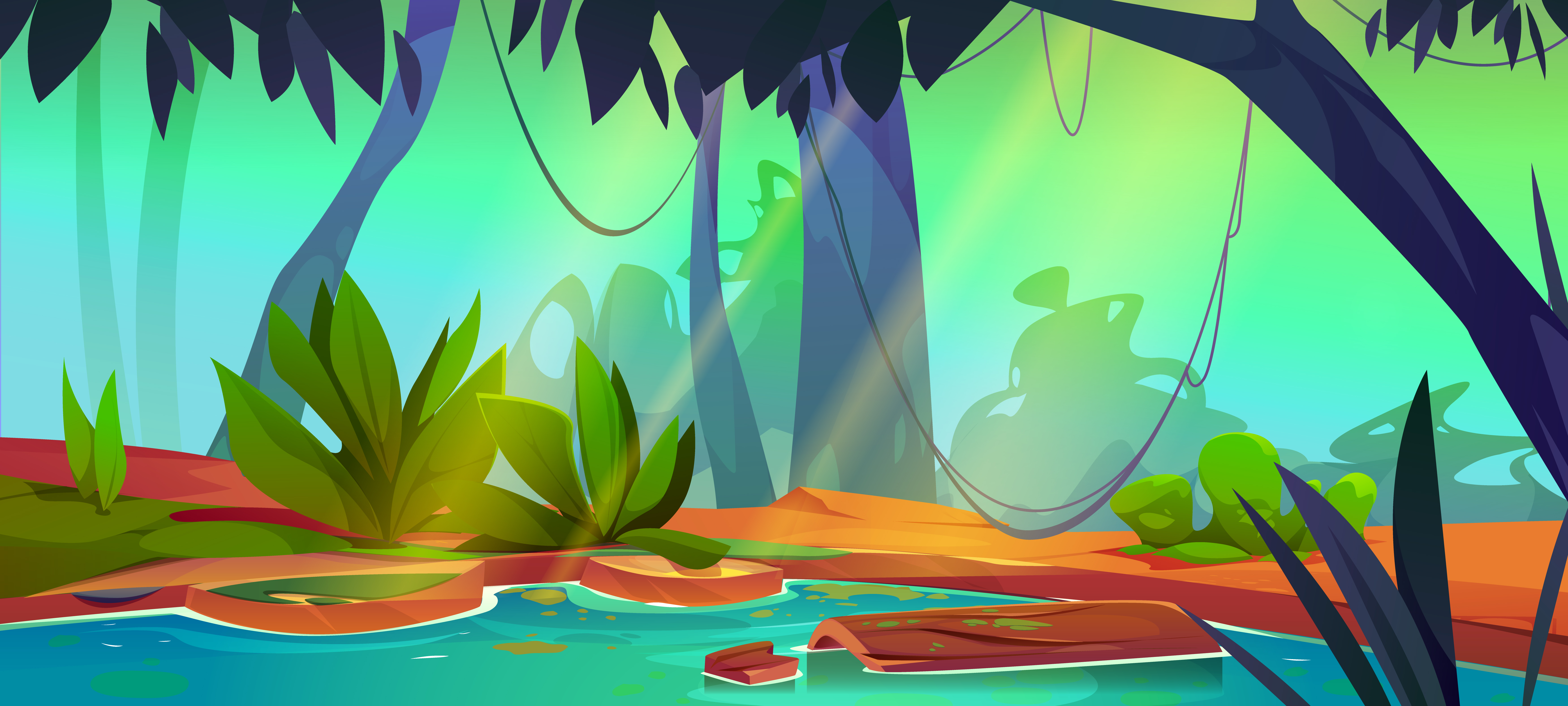 Jungle Oasis Background